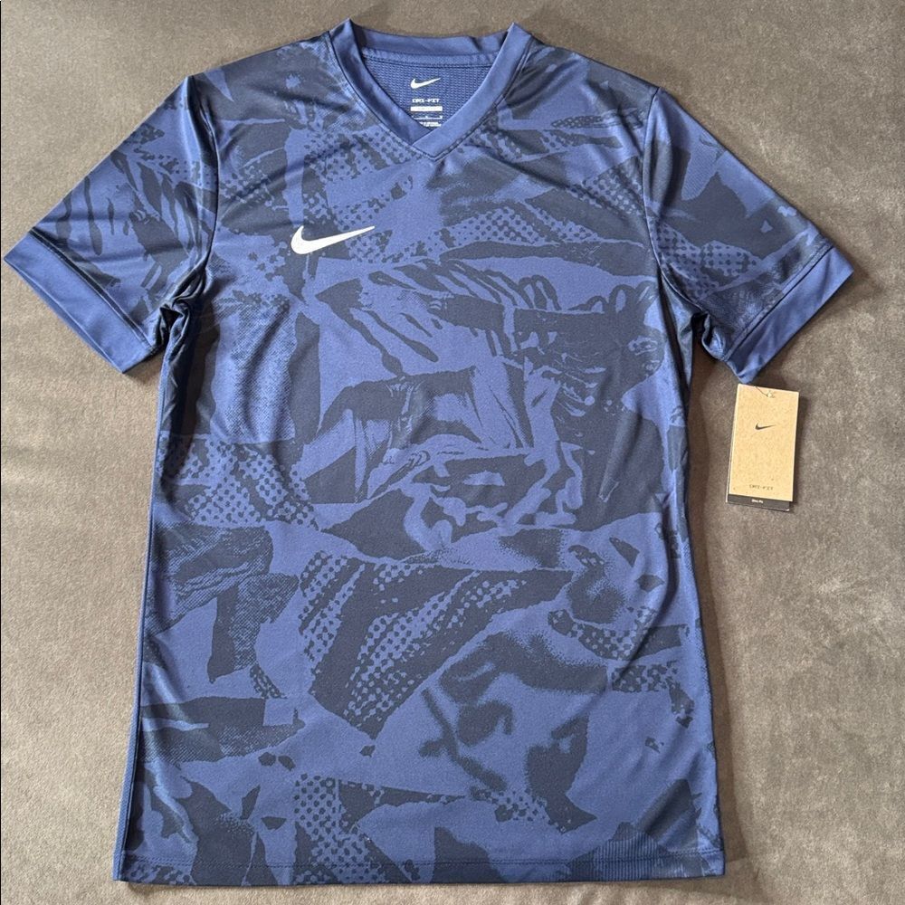 Nike Men’s Short Sleeve Precision VII Shirt Midnight Navy Dark Obsidian MEDIUM